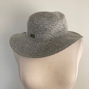 Calvin Klein Wool-like Fedora Hat Winter Light Gret